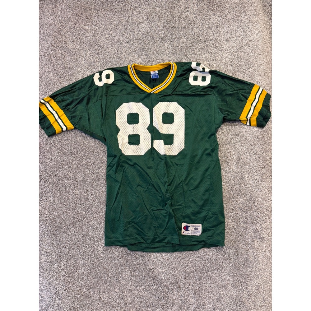 Champion Jersey Mens 48 Green Chmura 89 Packers NFL Football Mesh Vintage USA